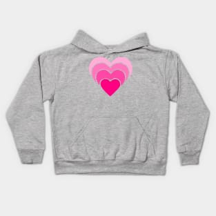 pink heart pattern Kids Hoodie